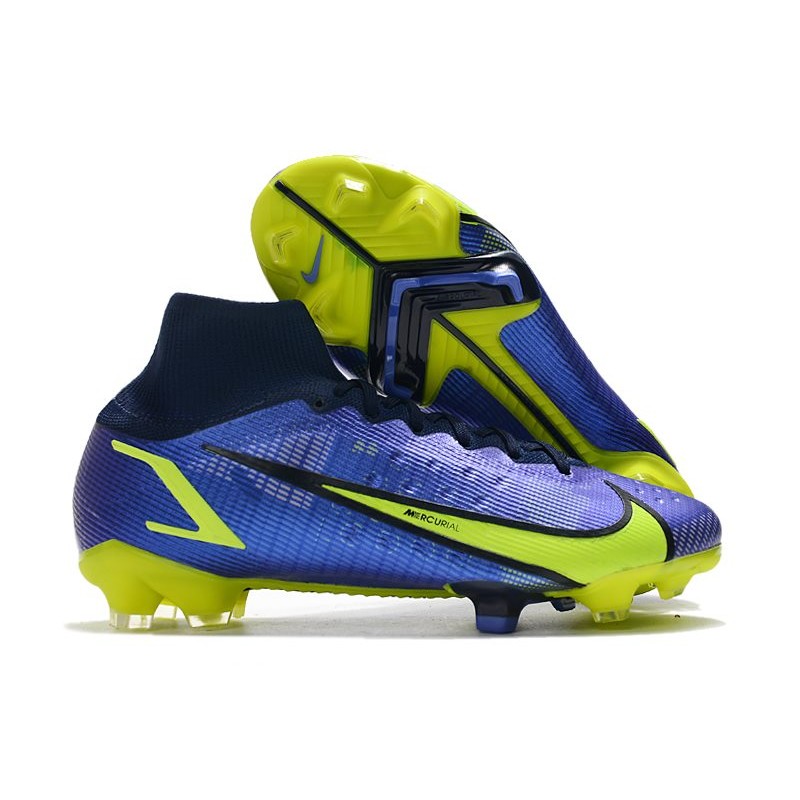 Nike Mercurial Superfly VIII Elite DF FG Recharge Neon Modrý Navy